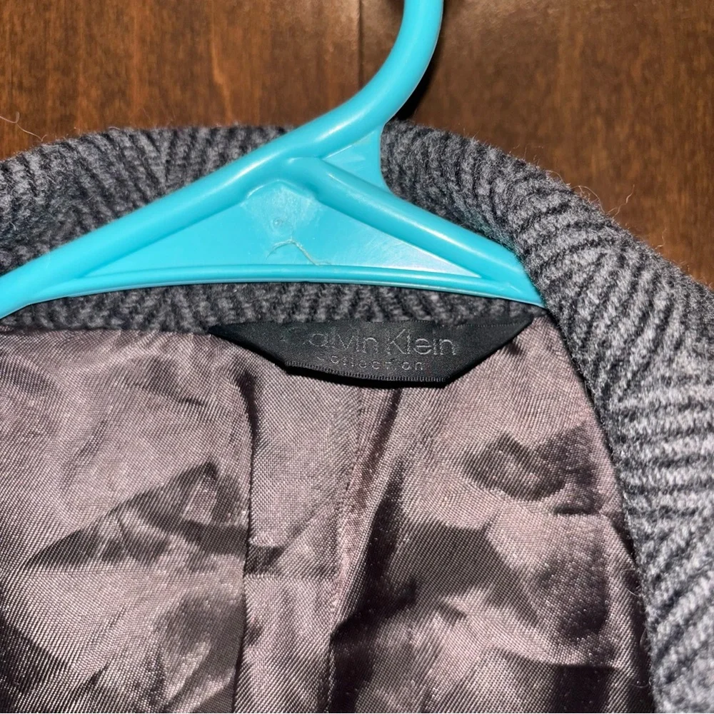 CALVIN KLEIN Gray Wool Blend Coat Size 54 - Picture 2 of 13